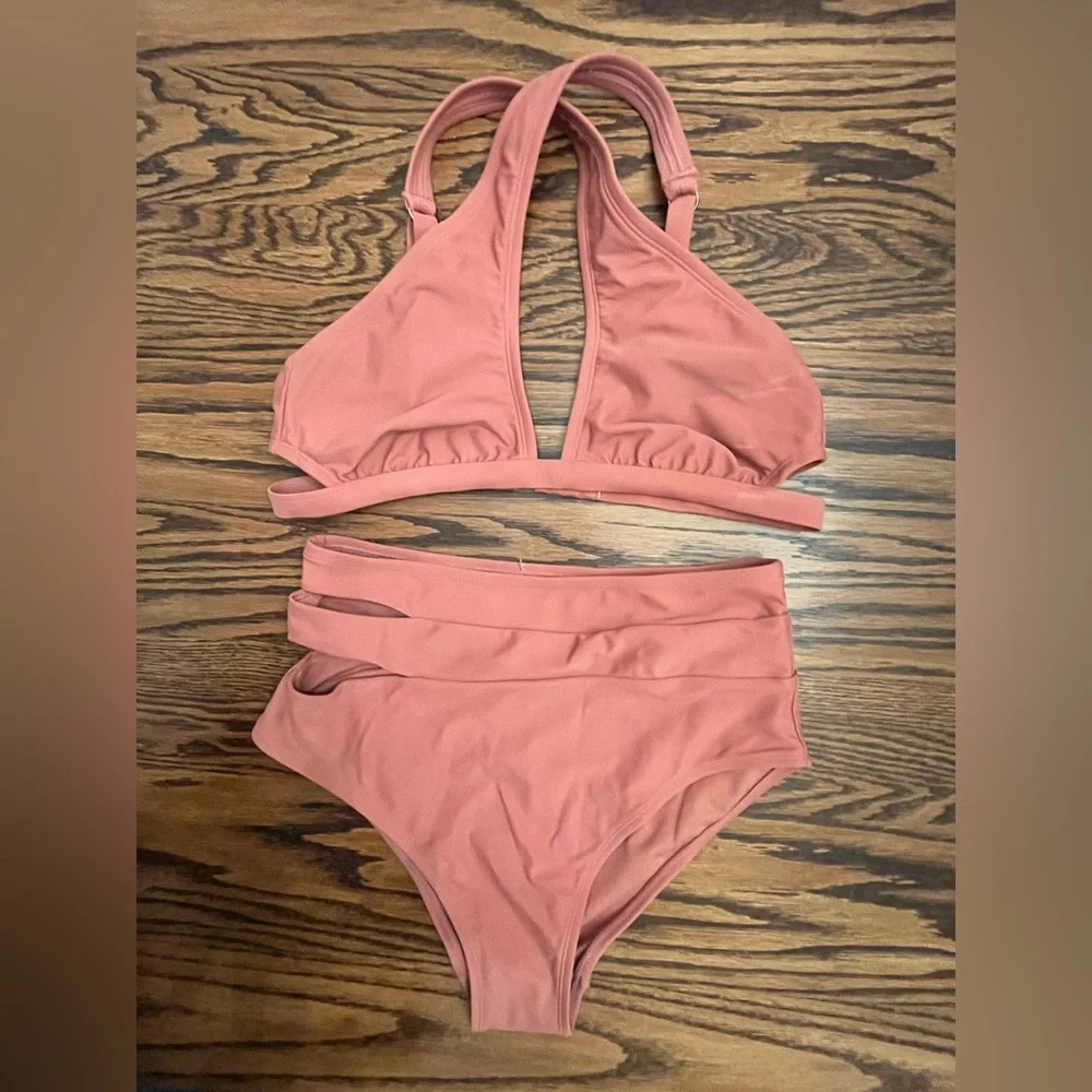 NWT Adore Me Demi Contour Pink Bikini Set, S/M